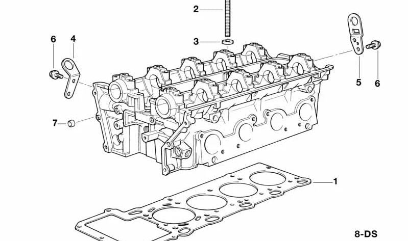 Junta de culata sin amianto OEM 11121736351 para BMW E34, E32, E38 con motor M60. Compatible con 530i en varias versiones. Pieza original BMW.