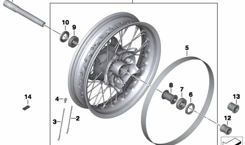 Fita de pneu OEM de 17 " / 35mm 36317687582 para motocicletas BMW R Ninenet, HP2 Enduro, R1200 R ... e muito mais. BMW Motorrad original.