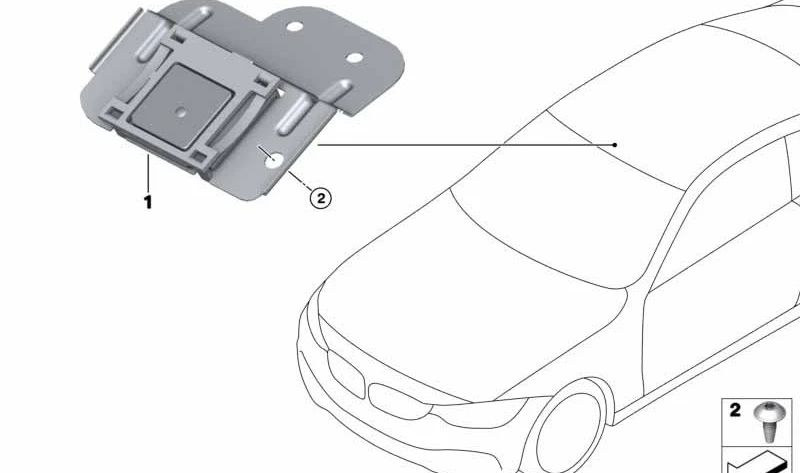 Antena GPS con soporte OEM 65209281067 para BMW F33, F33N, F83, F83N. Recambio original BMW.