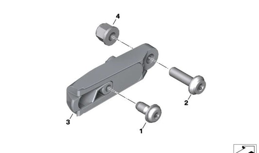 Soporte de indicador de dirección OEM 63238382555 para motos BMW F750GS, F800GS, F850GS, F900GS... y más. Original BMW Motorrad.