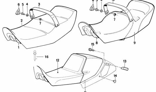 Recubrimiento derecho OEM 52531456076 para BMW Motorrad K 75, K 75 RT, K 100, K 100 RS, K 100 LT. Original BMW Motorrad.