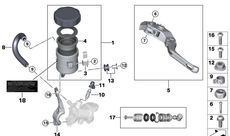 Arandela de seguridad OEM 32728405669 para BMW Motorrad M 1000 R (0E81, 0P51, 0P53), M 1000 XR (0E91), M 1000 RR (0E71, 0P01), S 1000 RR (0E21, 0E61, 0P21, 0P23). Original BMW Motorrad.