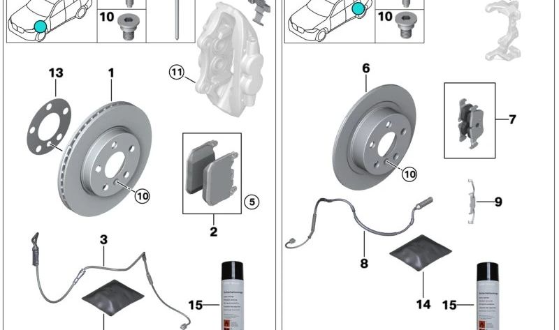 Clip de diseño para freno OEM 34206881294 para BMW F90, F90N, G30, G30N, G31, G31N, G38, G38N, G32, G32N, G11, G11N, G12, G12N, F91, F92, F93, G14, G15, G16, G01, G01N, F97, F97N, G02, G02N, F98, F98N, G05, G05N, G18, G06, G06N, G07, G07N. Original