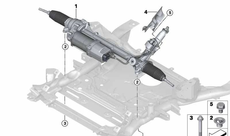 Protector térmico para la dirección OEM 32106859007 para BMW F15, F16. Original BMW.