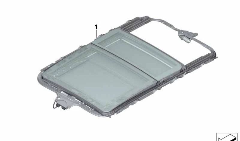 Techo solar panorámico completo de cristal eléctrico OEM 54107198755 para BMW E70, E71. Original BMW.