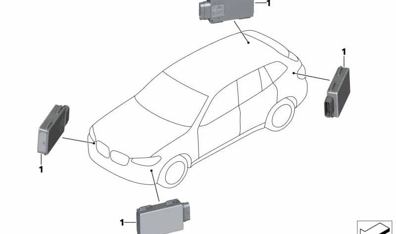 Sensor de aviso de cambio de carril OEM 66326891728 para BMW G30, G31, F90, G32, G11, G12, X3 G01, X4 G02... y más. Original BMW.
