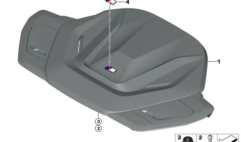 BMW Design Cover 4 G26E Series, G26F (OEM 11145A5F5C0). BMW d'origine