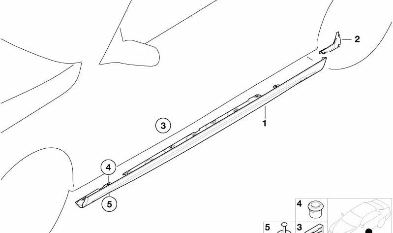 Clip de fijación OEM 51717890000 para BMW Serie 3 E46, M3, M3 CSL (1999-2006). Original BMW.