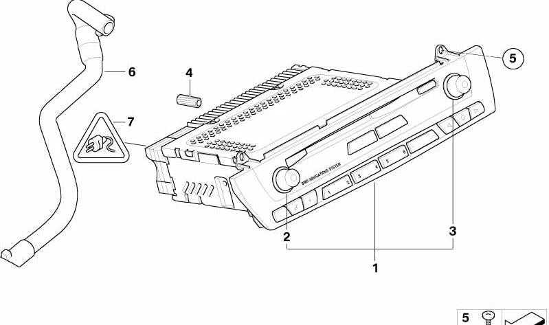 Tubo refrigerante para reproductor CD OEM 64216984739 para BMW Z4 E85, E86. Original BMW.