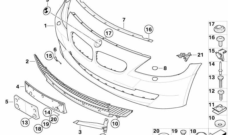 Soporte de matrícula OEM 51117158839 para BMW E85, E86. Original BMW.