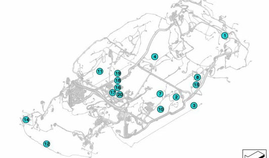 Steckergehäuse für BMW F40, F44, G87, G20, G21, G28, G80, G81, G22, G23, G26, G82, G83, G11, G12, G14, G15, G16, F39, F95, G05, G18, F96, F96, F96, F96, F96, G06, G07, G09, G29 (OEM 61139362831). Original BMW