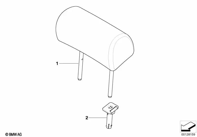 Headrest guide for BMW X3 E83, E83N (OEM 52203413470). Original BMW