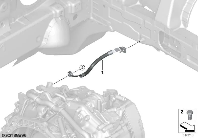 Cavo di massa per BMW F70, U06, U11, U12, U10 (OEM 12427953082). BMW originale