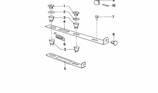 Pieza bloqueo mecanismo reposacabezas OEM 52101838964 para BMW E21. Original BMW.