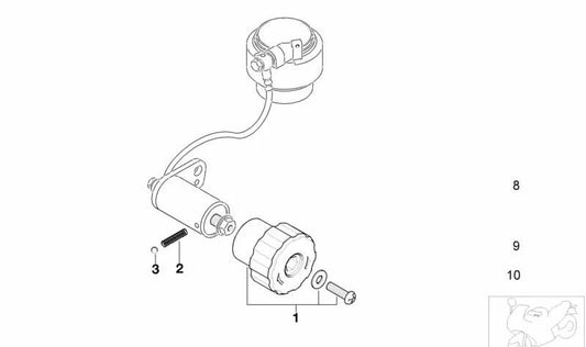 Muelle de presión trasero OEM 33532345487 para motos BMW F650, F650 ST, F650 GS, F650 GS Dakar. Original BMW Motorrad.