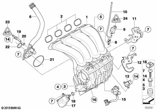 OEM-Profildichtungssatz 11617546983 für BMW E81, E87, E88, E90, E91, E92, E93, E60, E61... und mehr. Original BMW.