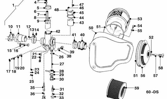 Filtro de ar OEM 13721250391 para BMW E23, E24, E28, E30, E32, E34, Z1. BMW original.