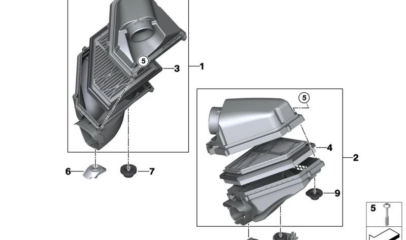 Soporte de desacoplamiento OEM 13719500708 para BMW G87, G80, G81, G82, G83. Original BMW.