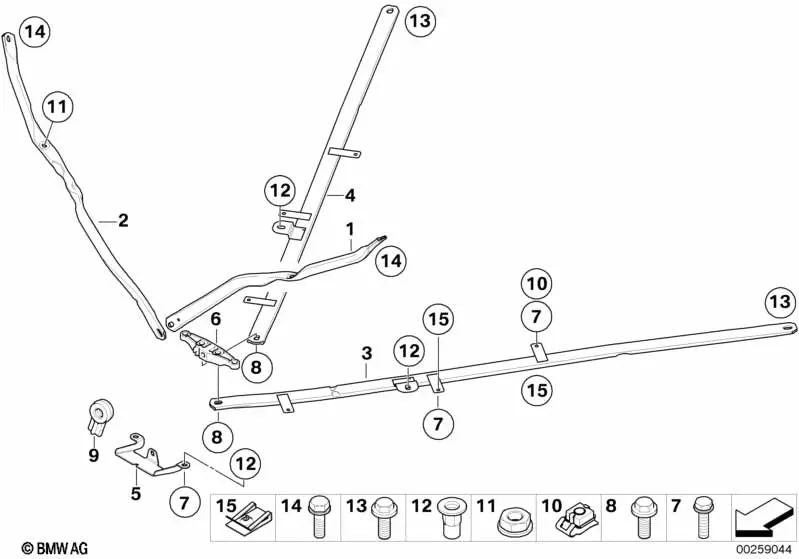 Montaje Soporte para BMW Serie 3 E93 (OEM 51617135640). Original BMW