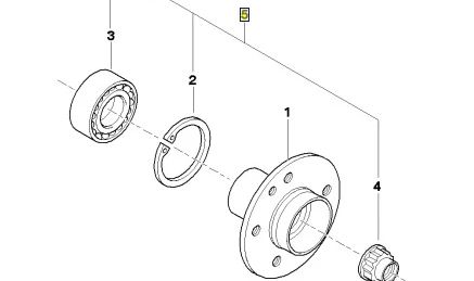Rear wheel bearing repair kit OEM 33412295519 for BMW (Compatible models: E36, E46, E38, E83, Z3, E52). Original BMW