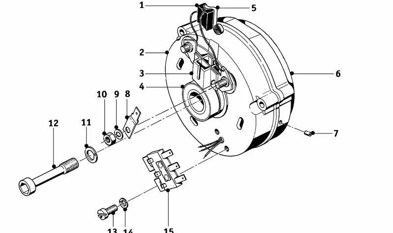 Juego de escobillas de carbón OEM 12311244389 para BMW Motorrad R50, R60/5, R75/5, R 100 (todas las versiones y años compatibles). Repuesto original BMW Motorrad.