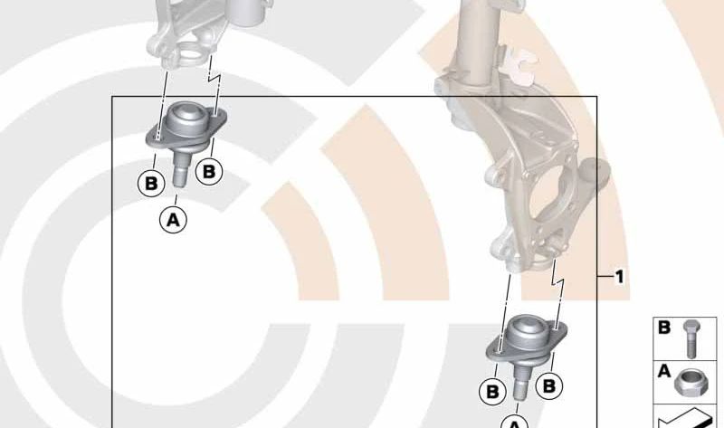 Brazo de suspensión delantero izquierdo OEM 31122167245 para MINI R50, R52, R53. Original MINI.