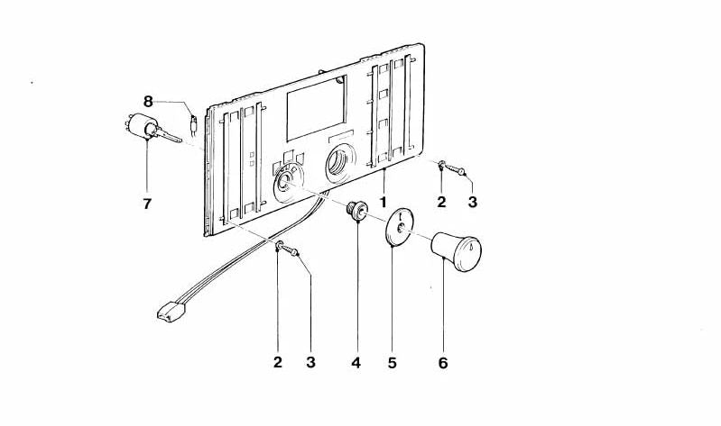 Interruptor de soplador OEM 61311363444 para BMW Serie 3 E21, M1 E26. Original BMW.