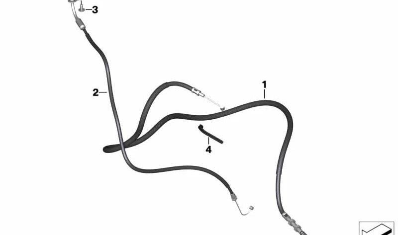 Cable acelerador OEM 32738354781 para BMW Motorrad R850R, R1100R, R1100GS, R1100RS, R1100RT, R1150GS. Repuesto original BMW Motorrad.