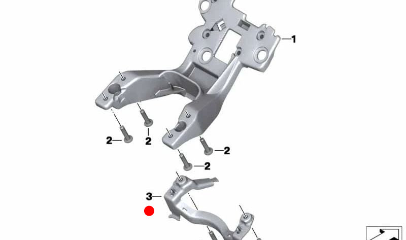 Support OEM 61137720252 pour motos BMW F800R (K73). BMW Motorrad d'origine.
