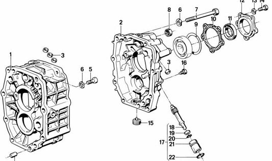 OEM -Separator -Waschmaschine 23121205767 für BMW E21, E30, E12, E28, E24, E23. Original BMW. Ideal für GetRag 242 und 265/5 Getriebe. Misst 56x72x0,4 mm.