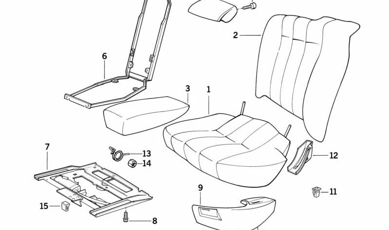 Izquierdo rear embellishing OEM 52201975863 for BMW E32. Original BMW.