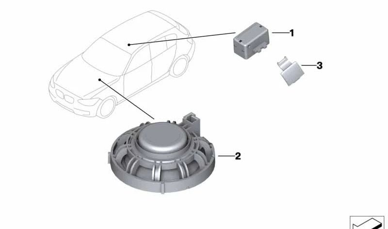 Micrófono manos libres OEM 84109212515 para BMW F23, F23N, F33, F33N, F83, F83N, F12. Repuesto original BMW.