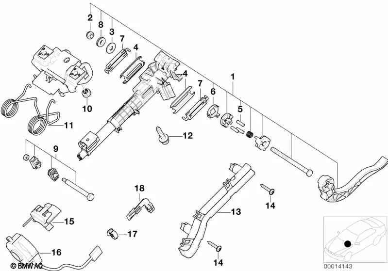Höhenanpassungsstopp für BMW E46, E83, E83N (OEM 32301095298). Original BMW
