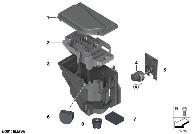 Tapa del Ventilador para BMW E53 X5 (OEM 12901438983). Original BMW