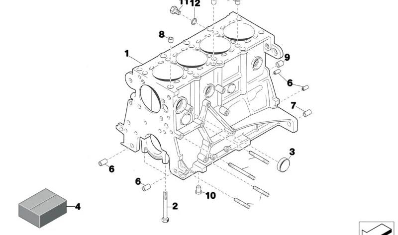 Tobera de aceite OEM 11111417435 para BMW E30, E32, E34, E36, E39, E46, Z3. Original BMW.