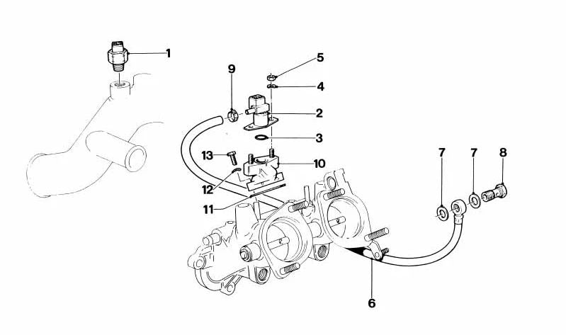 Temporizador de temperatura OEM 13621267454 para BMW E21, E30, E28. Original BMW.