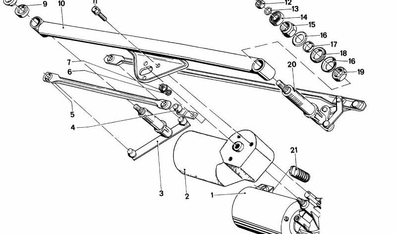 Wiper motor OEM 61611355224 for BMW E12. Original BMW.