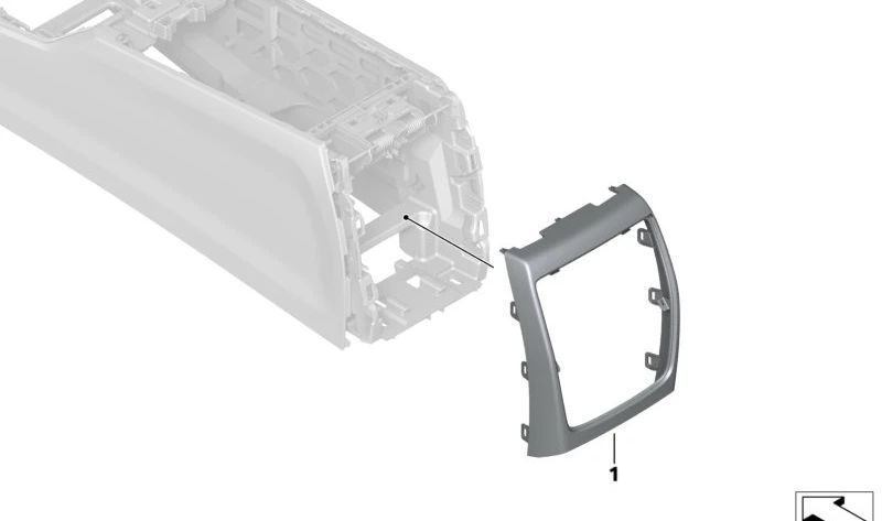 Embellecedor consola central trasera OEM 51166996849 para BMW G42, G87, G20, G21, G28, G80, G81, G22, G23, G26, G82, G83. Original BMW
