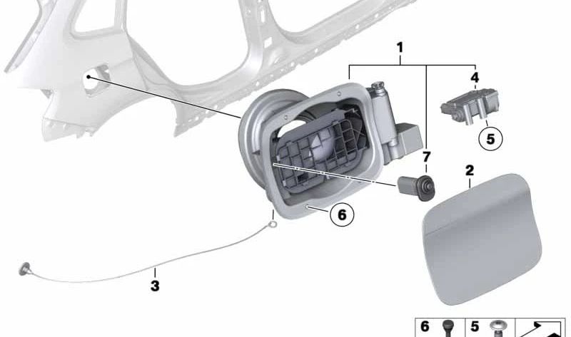 Tapón de llenado de combustible imprimado OEM 51172993153 para BMW X1 E84 (sDrive16d, sDrive16i, sDrive18d). Compatible con modelos fabricados entre 2009 y 2015. Recambio original BMW.