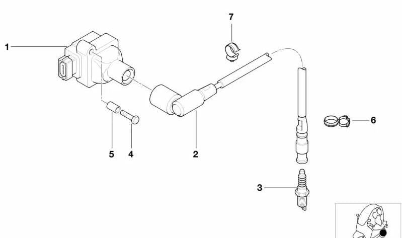 Braçadeira de cabo OEM 12132350528 para BMW Motorrad C1 (0191, 0192). Originais BMW Motorrad.
