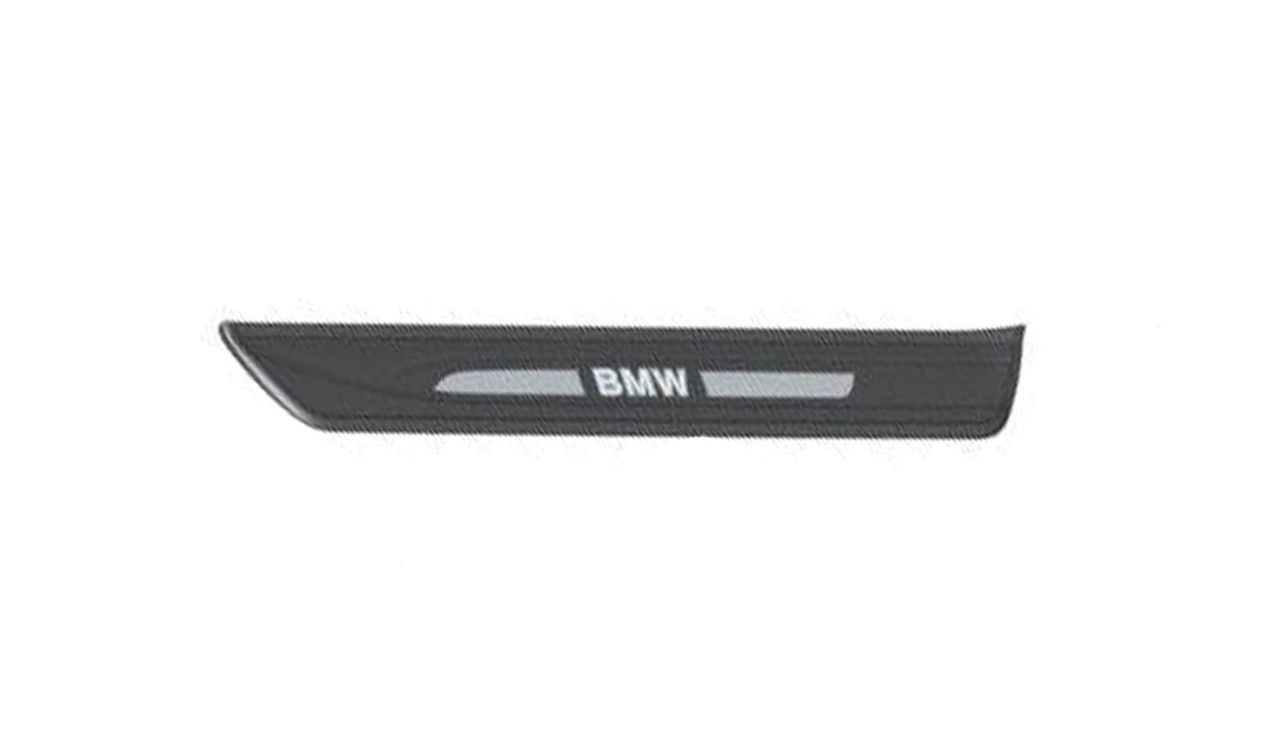 Moldura de umbral de puerta delantera izquierda iluminada OEM 51477193473 para BMW 5' F07 GT, F07 GT LCI. Original BMW.