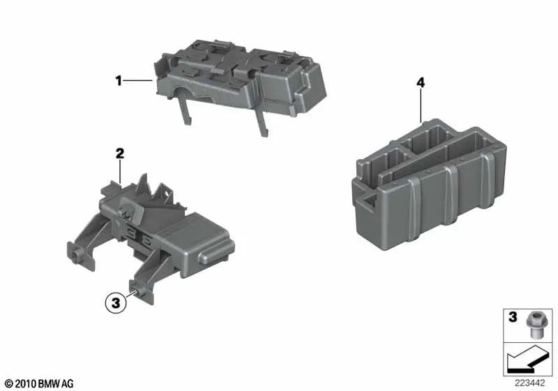 Suporte CAS / ZGM / KAFAS para BMW F25, F26 (OEM 61359216244). BMW original