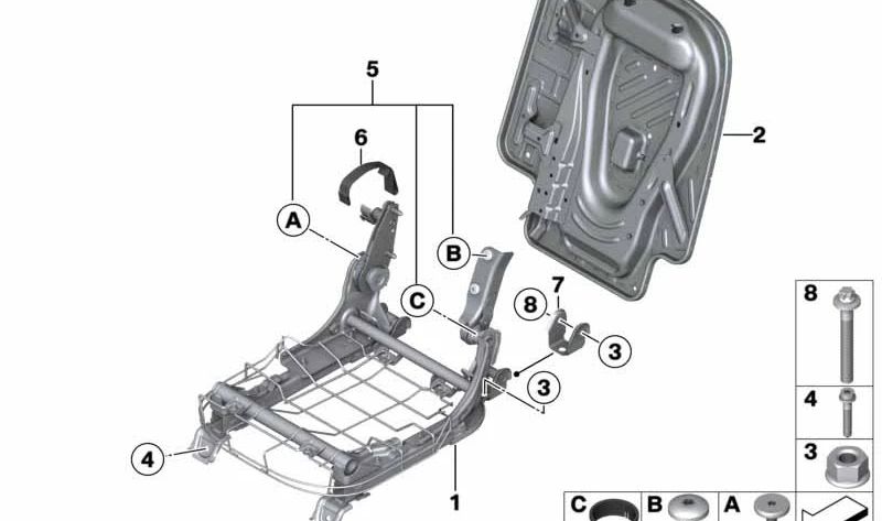 Asa de sujeción trasera color negro carbón OEM 52209809814 para MINI R61 {Cooper D, Cooper S, Cooper ALL4} {Todos los modelos compatibles}. Original MINI.