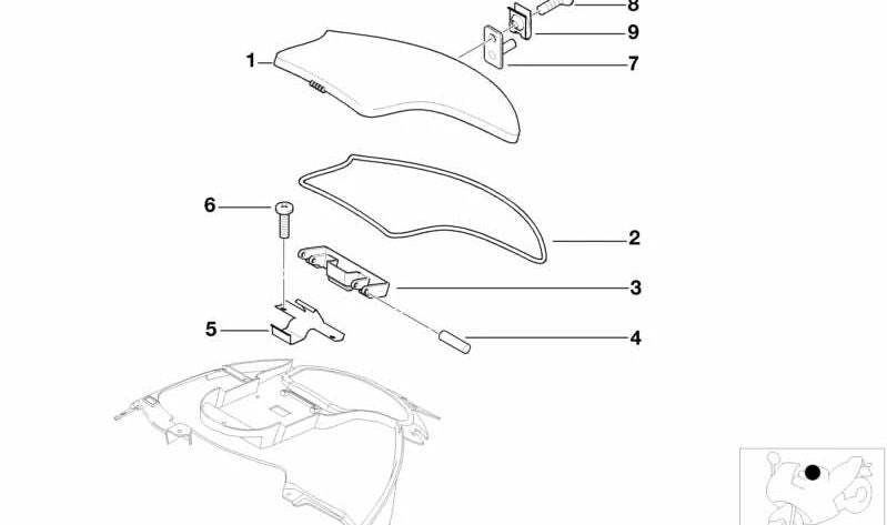 Muelle OEM 46637653969 para BMW Motorrad K 1200 LT (KK58) todos los modelos del 1998 al 2009. Original BMW Motorrad.