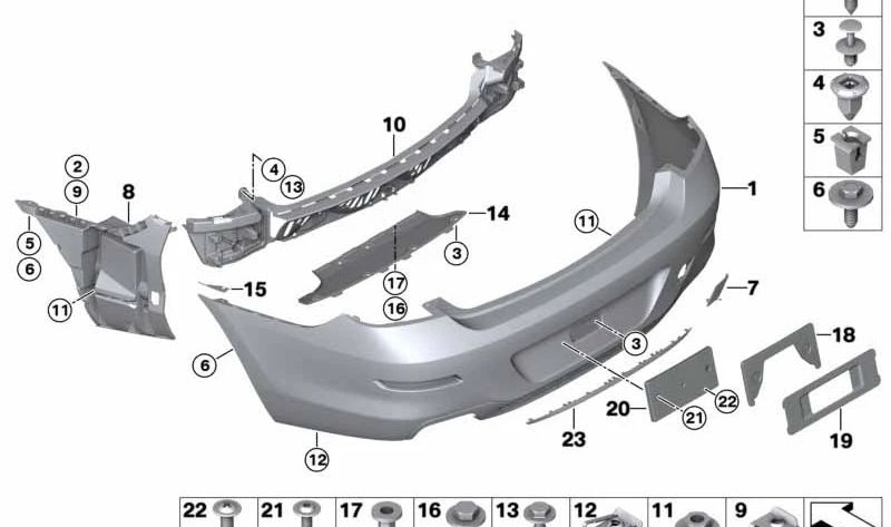 Moldura cromada OEM 51127374814 para BMW F06, F12, F13. Original BMW.