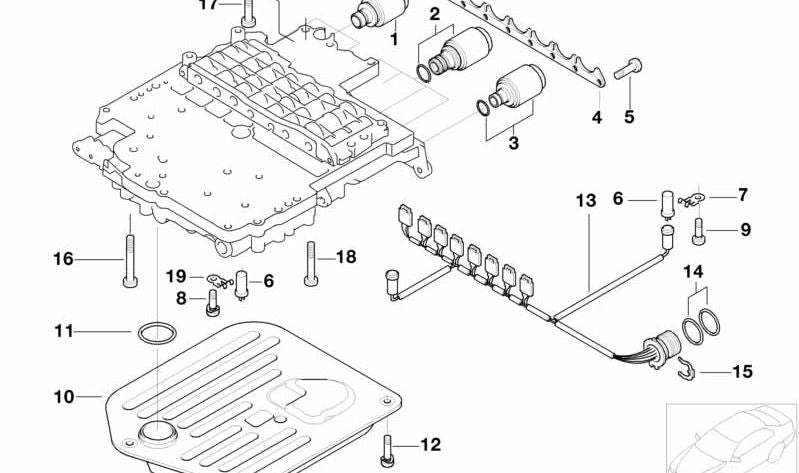 Verkabelung mit Temperatursensor OEM 24341423719 für BMW E39, E38, E31, E53. Original BMW.