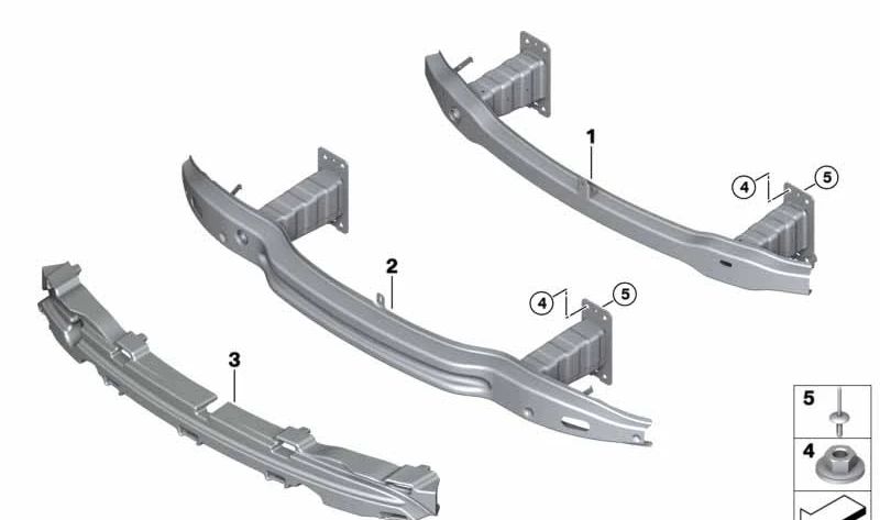 Supporto per paraurti anteriore per BMW X1 E84 (OEM 51118053825). BMW originale