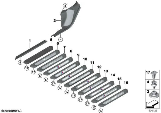 OEM Front Intake Trim 51478077613 for BMW X4 M F98, X4 M F98 LCI. Genuine BMW.