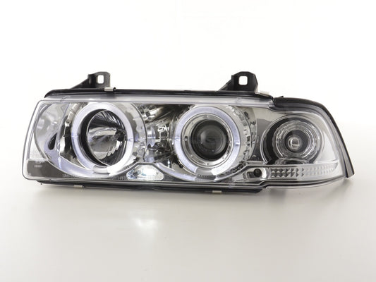 Faróis dianteiros BMW Série 3 Coupe E36 92-98 cromados