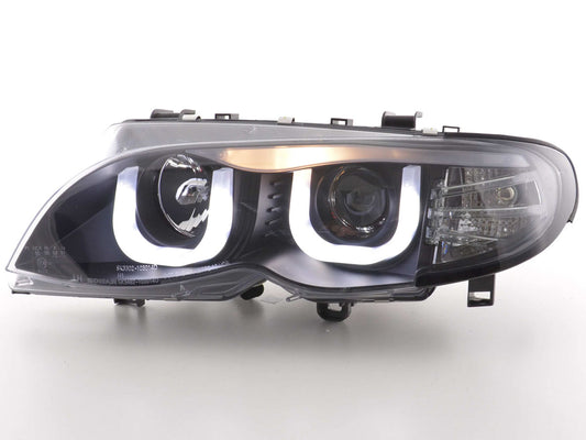 Angel Eye Faros per BMW 3 E46 Berlina/Touring 02-05 in nero